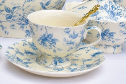 Vintage Floral Teacup and Saucer