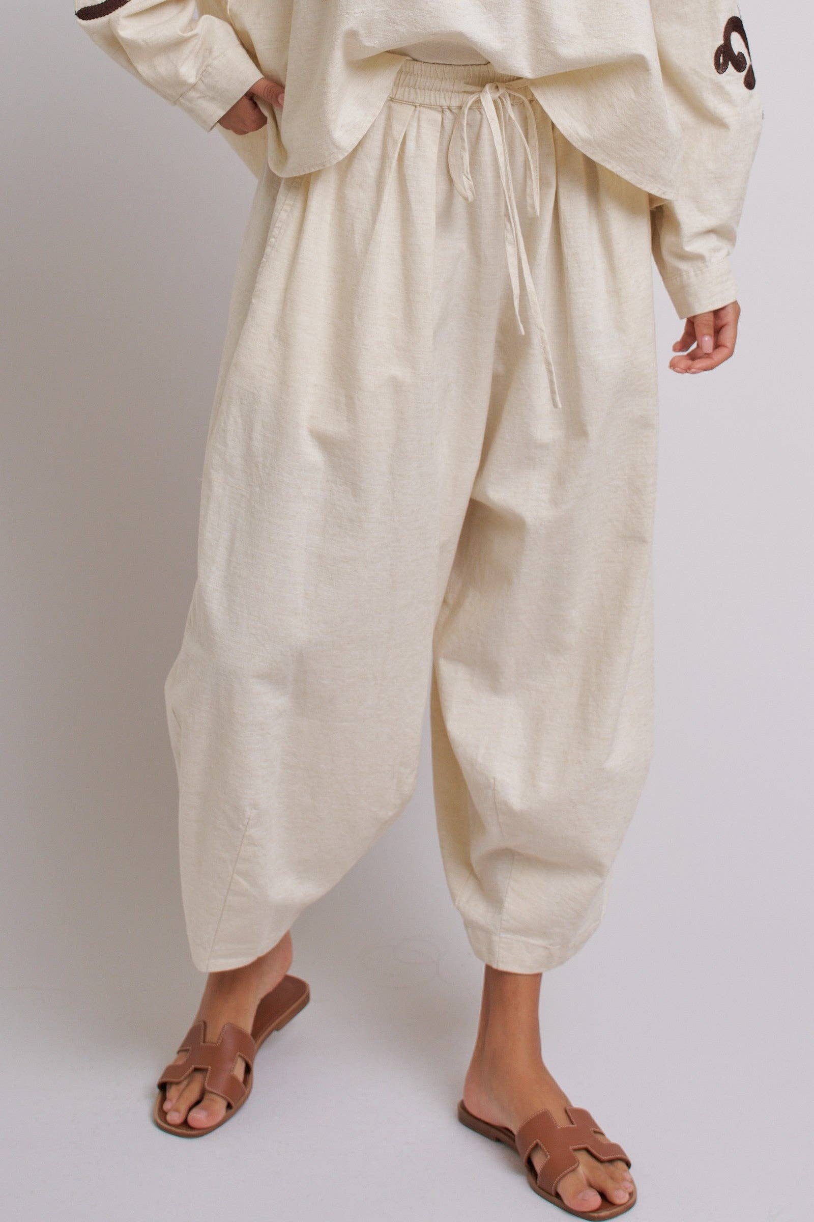 Drawstring Cocoon Pants