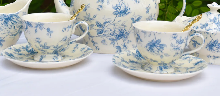 Vintage Floral Teacup and Saucer