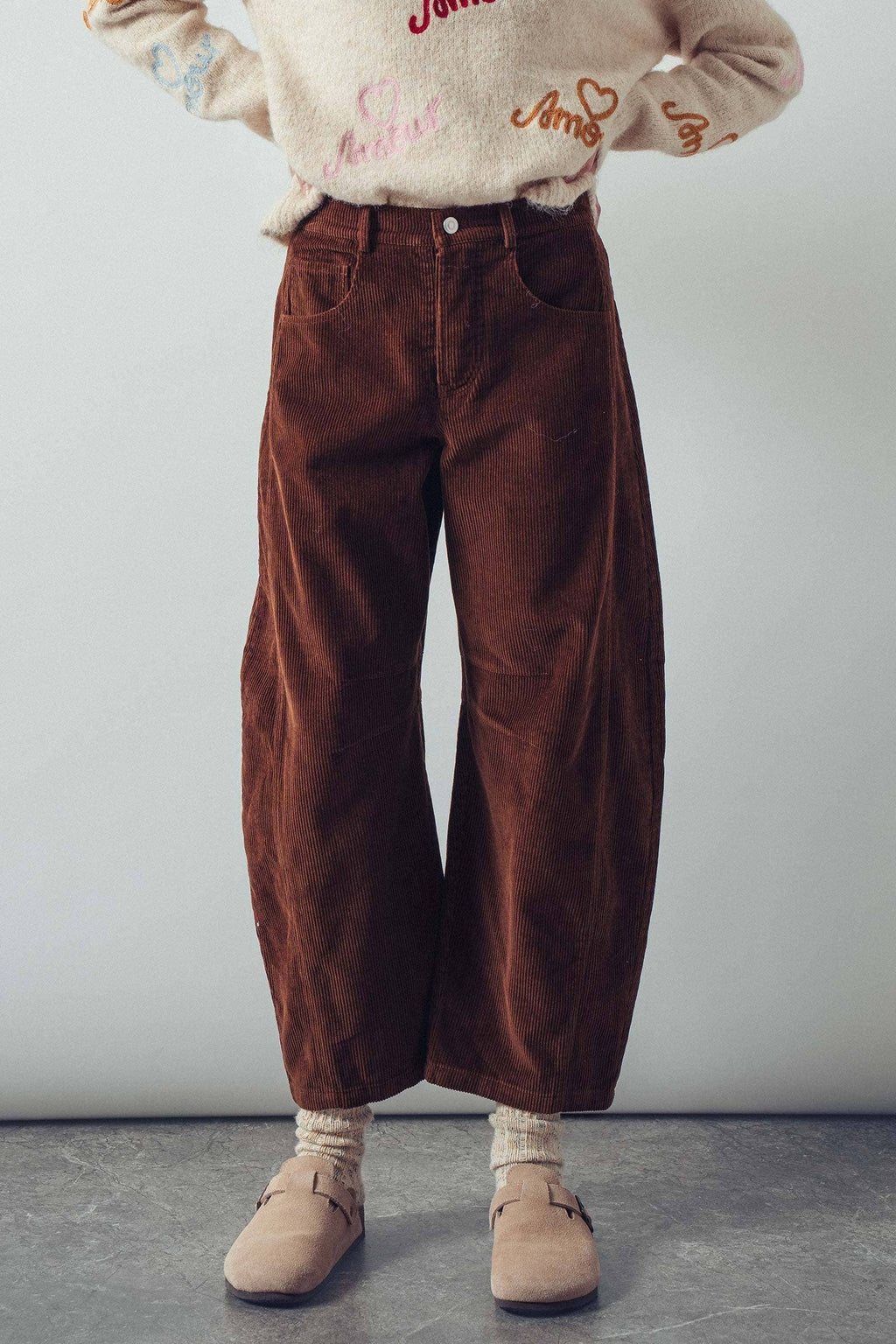 Corduroy Barrel Jeans