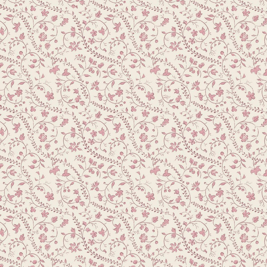Mauve Heirloom Vine Muslin Blanket