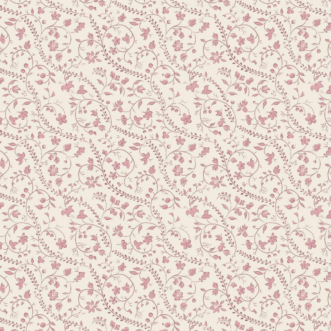 Mauve Heirloom Vine Muslin Blanket