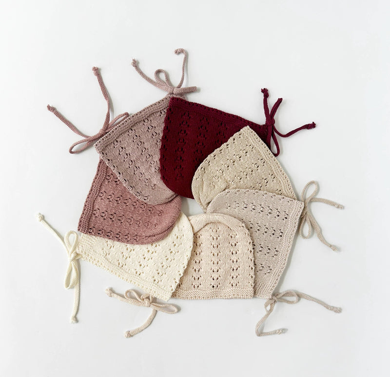 Jamie Knit Bonnet Cotton Lace Hat