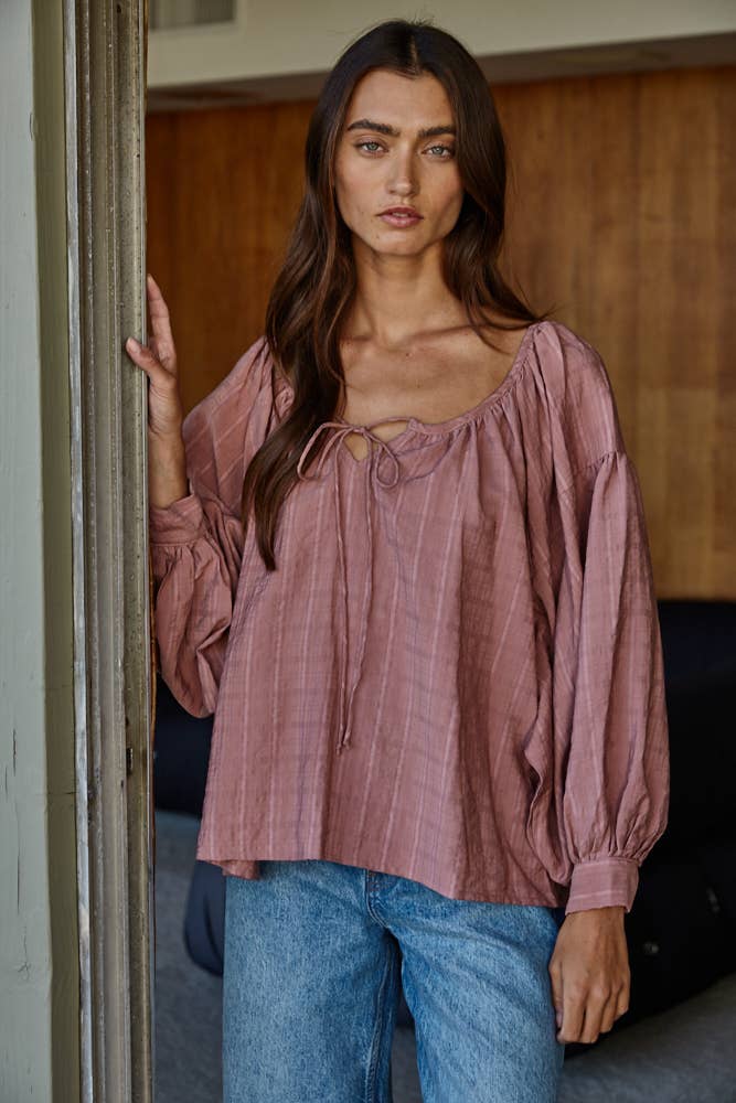 Tencel Scoop Neck Blouse