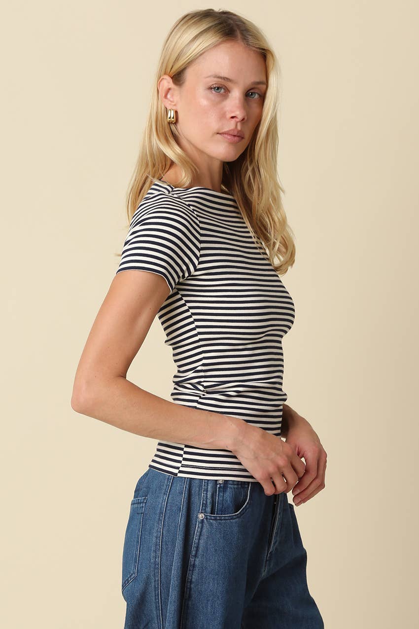 Kate Striped Fitted Top