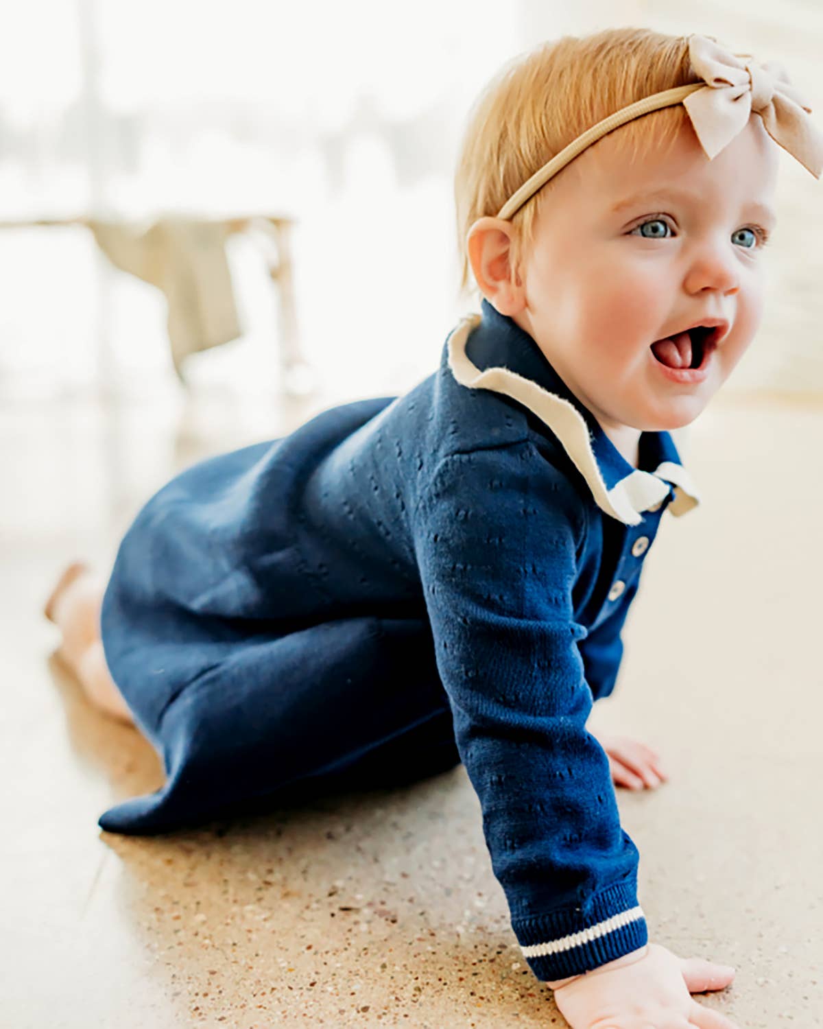 Adeline Ruffle Collar Baby Dress