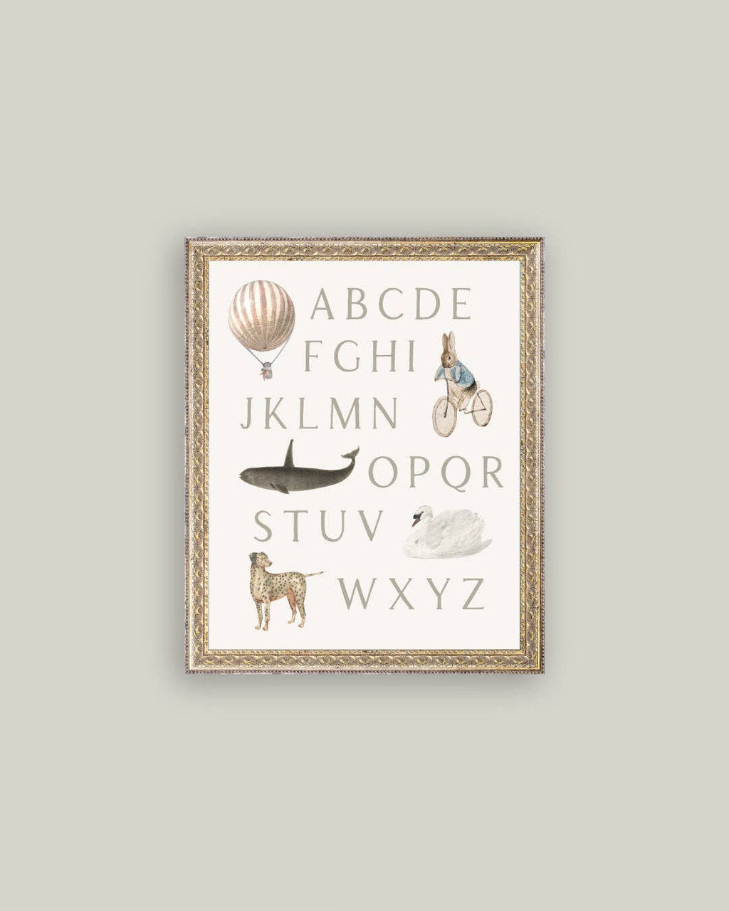 Alphabet with Vintage Art