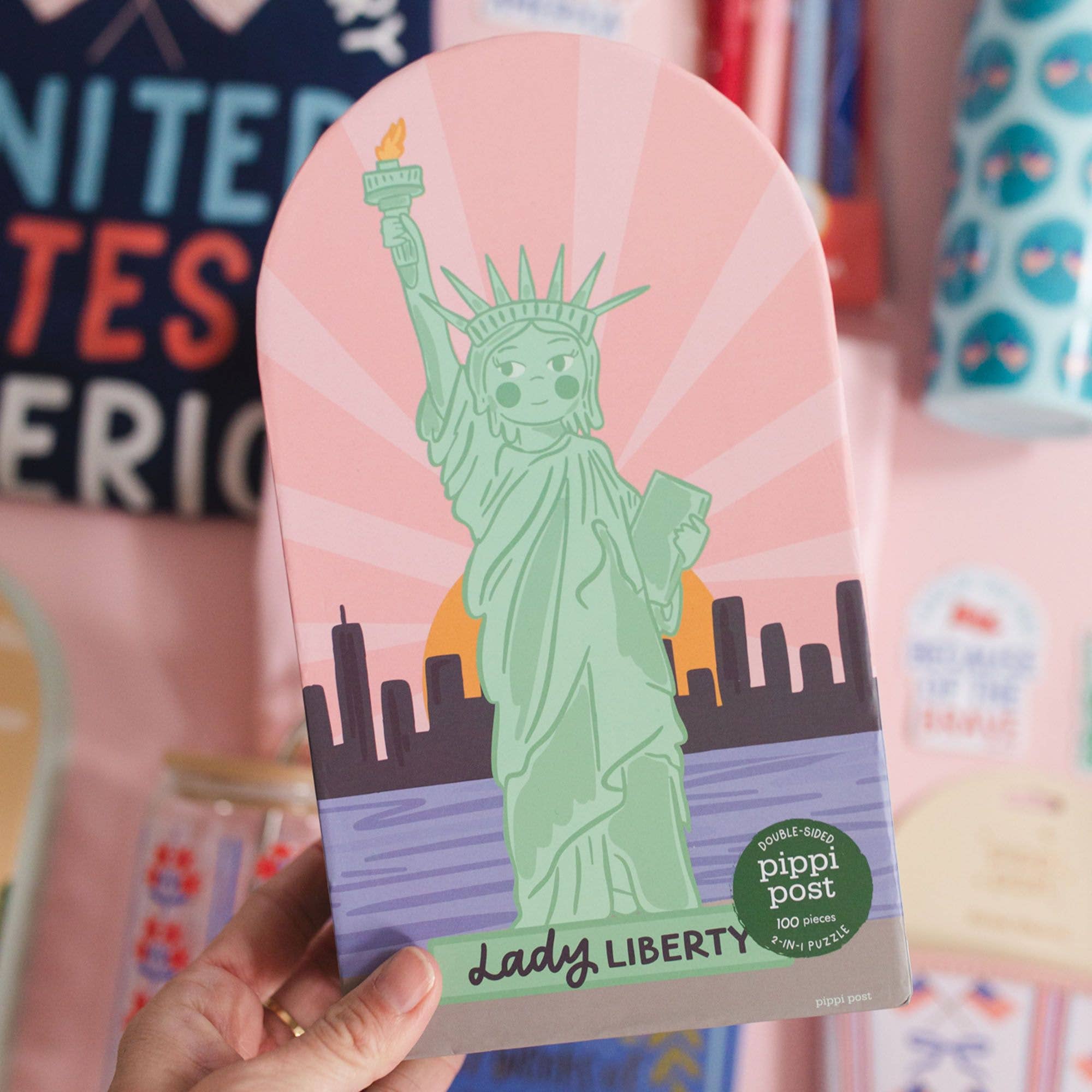 George Washington Lady Liberty Double-Sided Puzzle