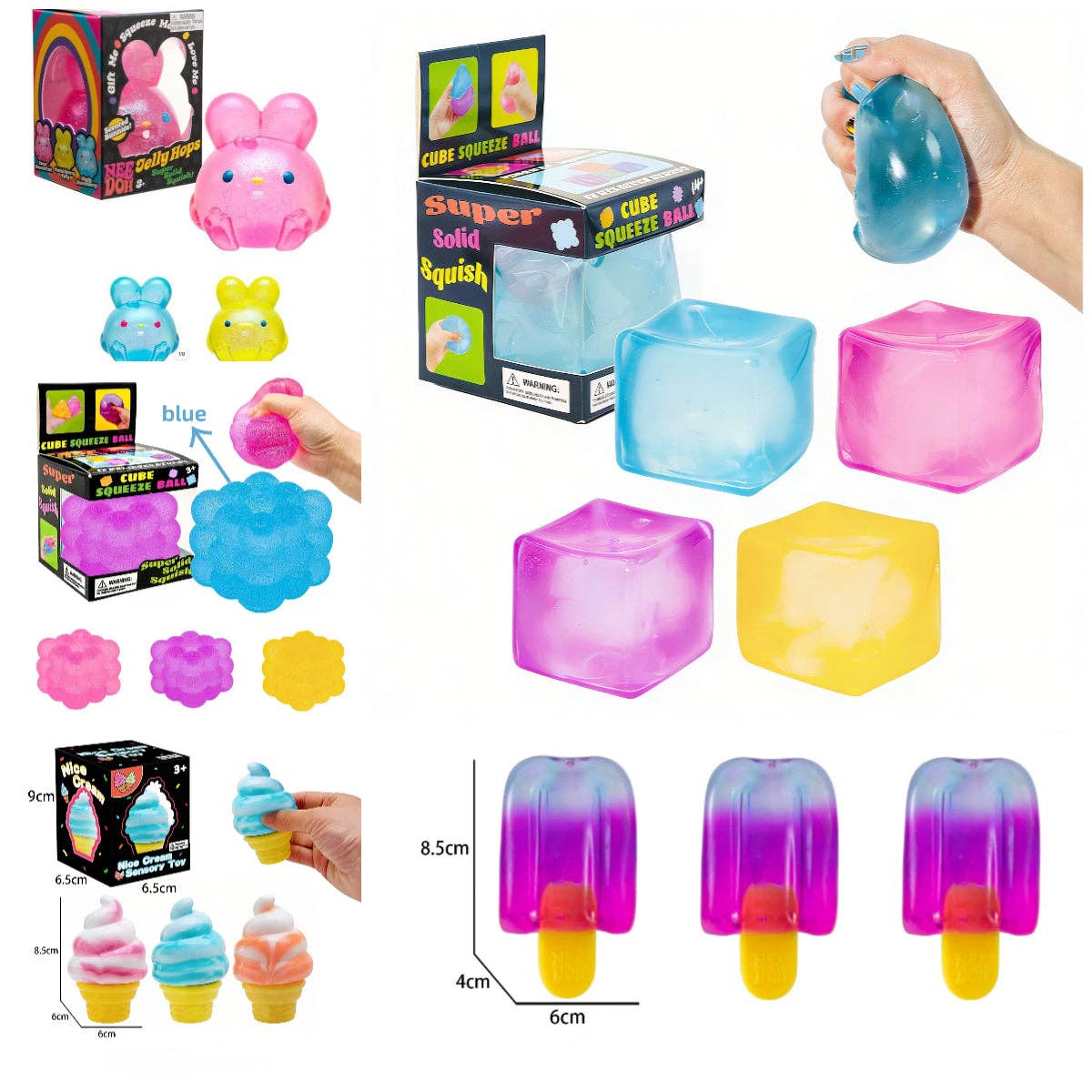 Nice Cube Translucent Stress Relief Squeeze Toy