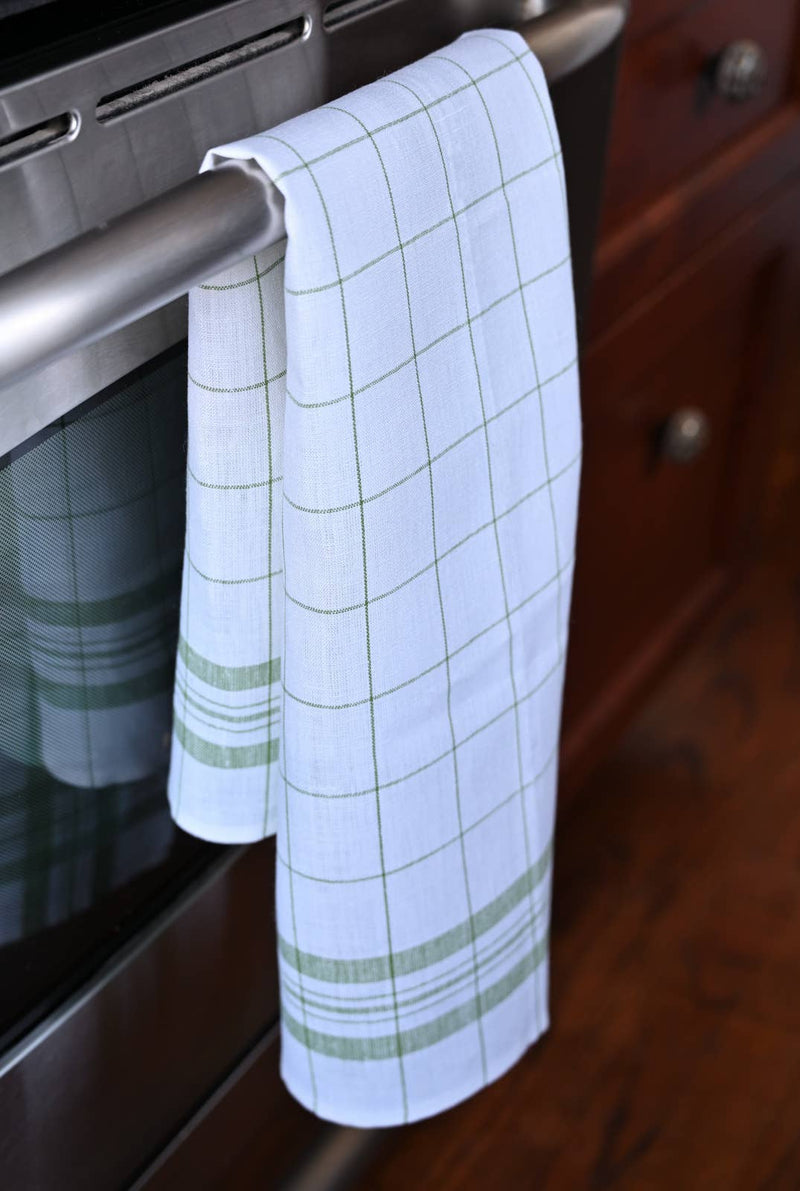 Linen Glass Towel Windowpane