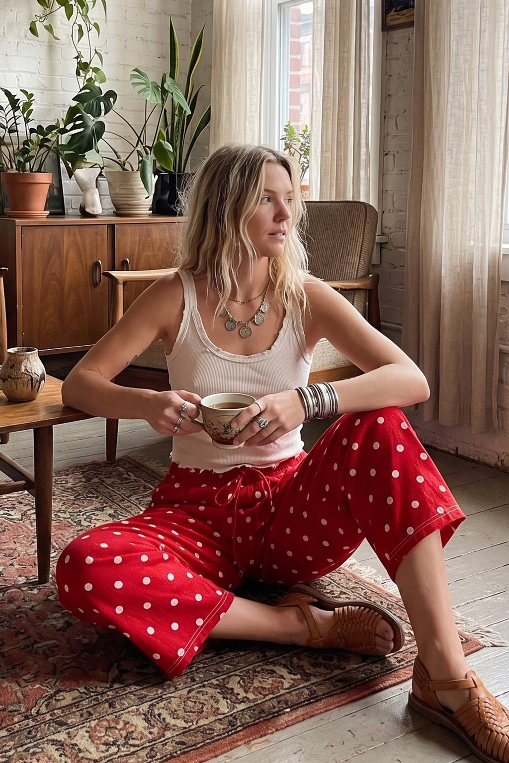 Polka Dot Barrel Lounge Pants