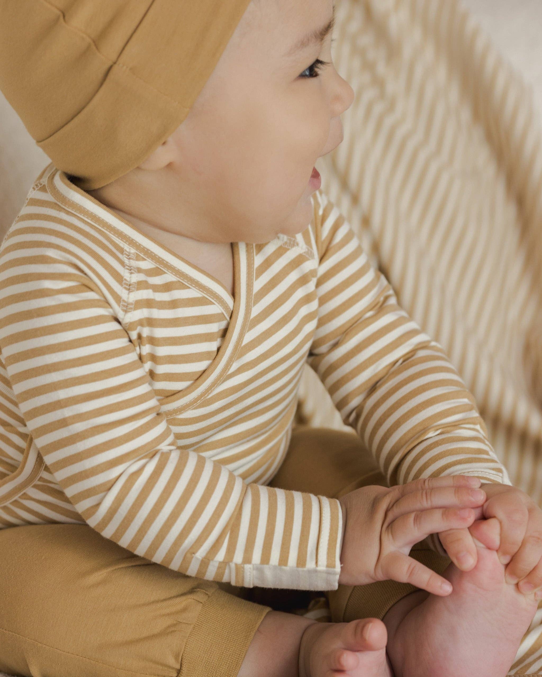 Honey Stripe Baby Swaddle