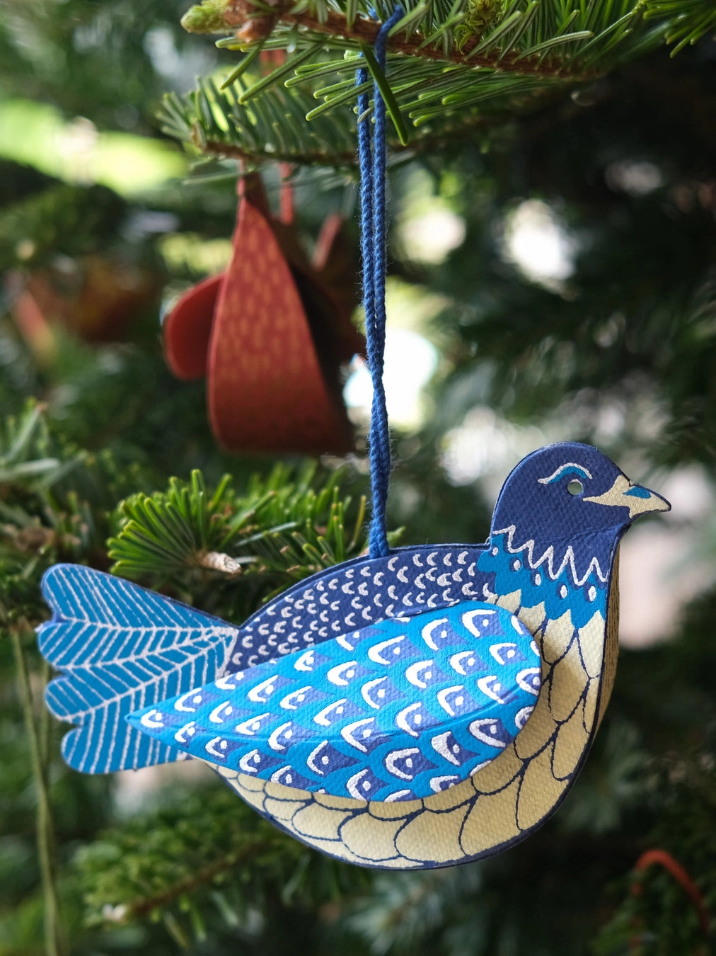 Dove Blue Bird Paper Ornament