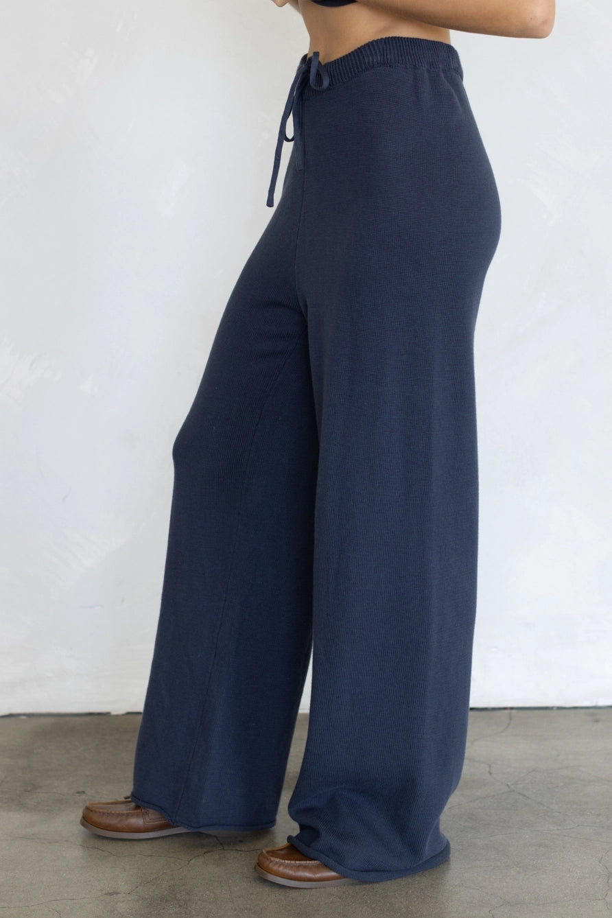 Nara Knit Pants in Navy