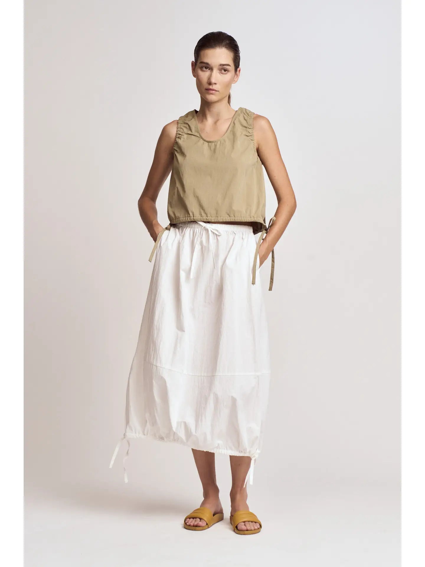Gathered Hem Skirt