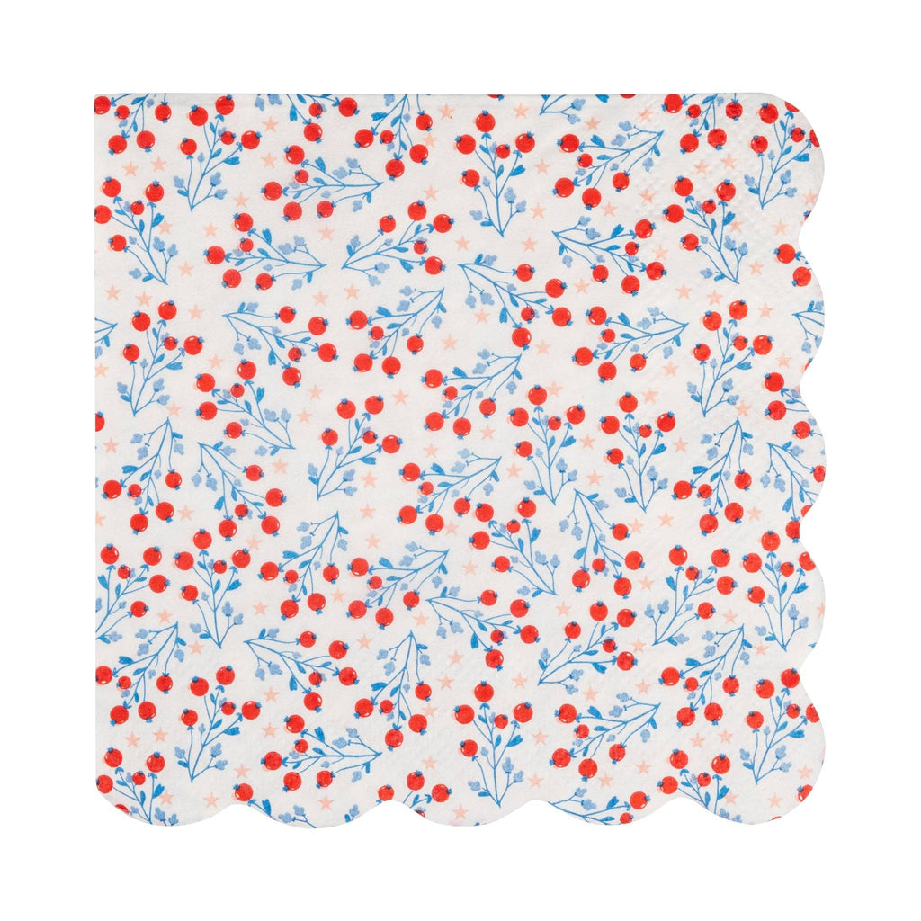 Assorted Floral Paper Cocktail Napkin Set