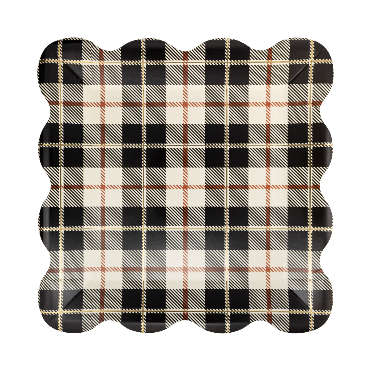 Black Fall Plaid Plates