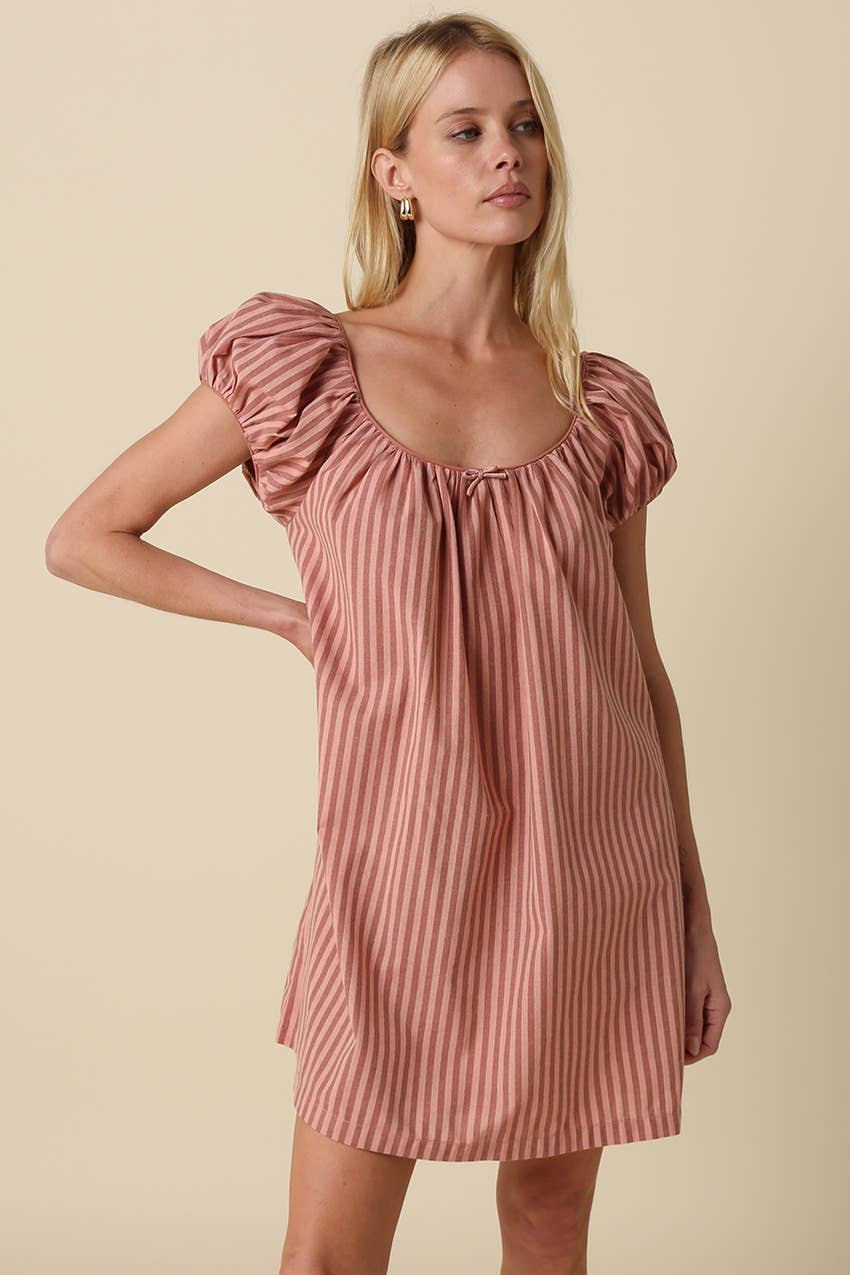 Scarlett Striped Babydoll Dress