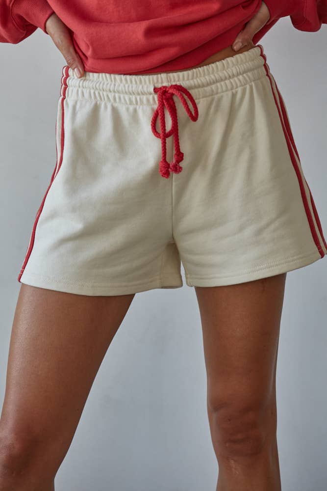 French Terry Wide Leg Shorts
