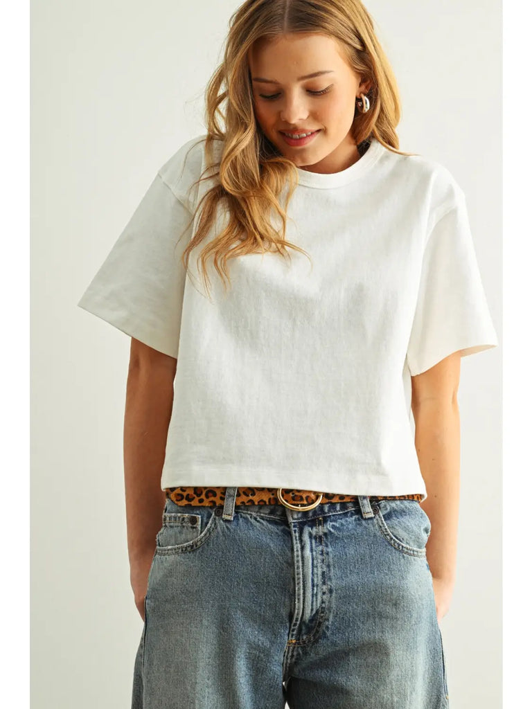 Short Sleeve White Top