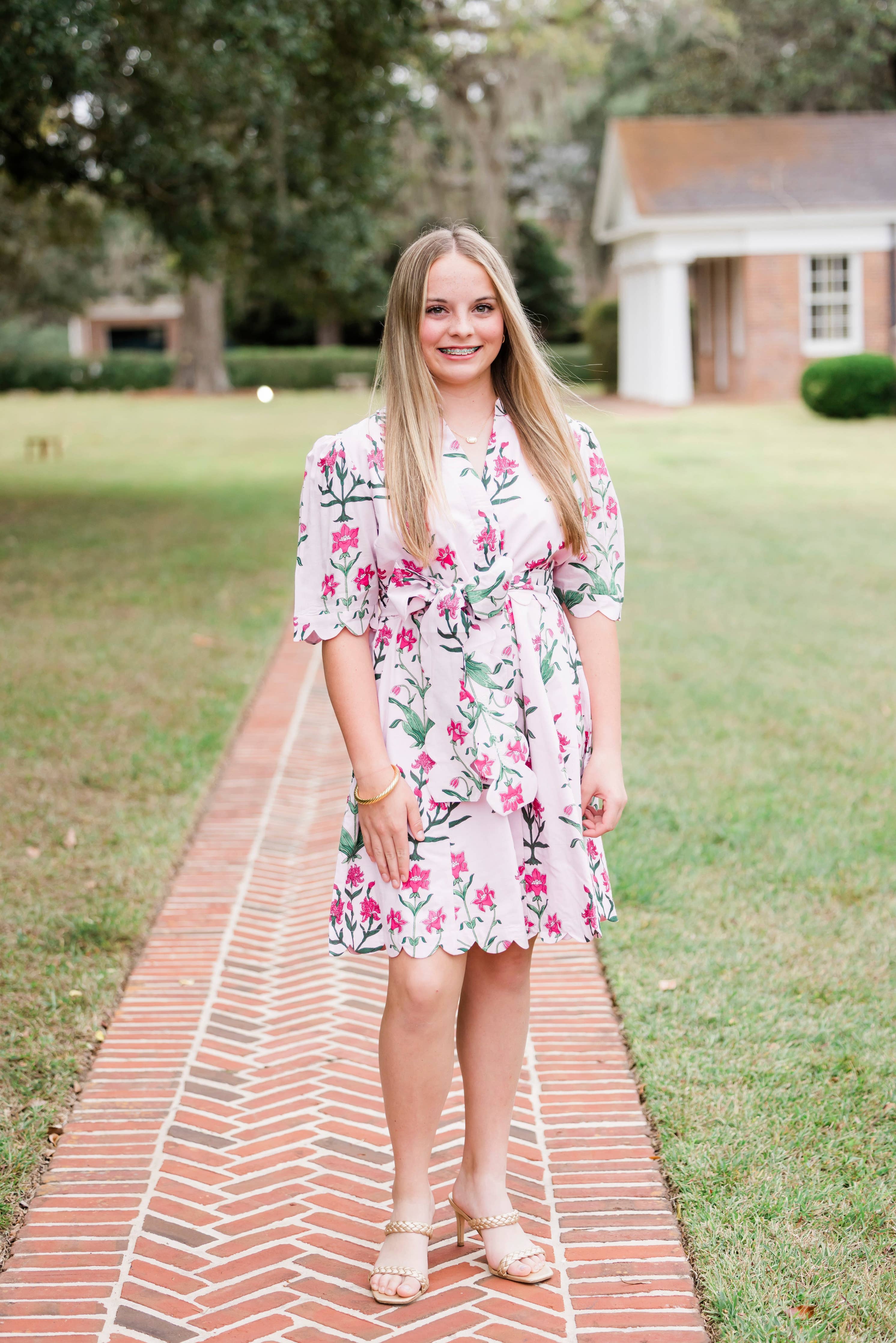 Rose D' Iris Grace Resort Floral Mini Dress