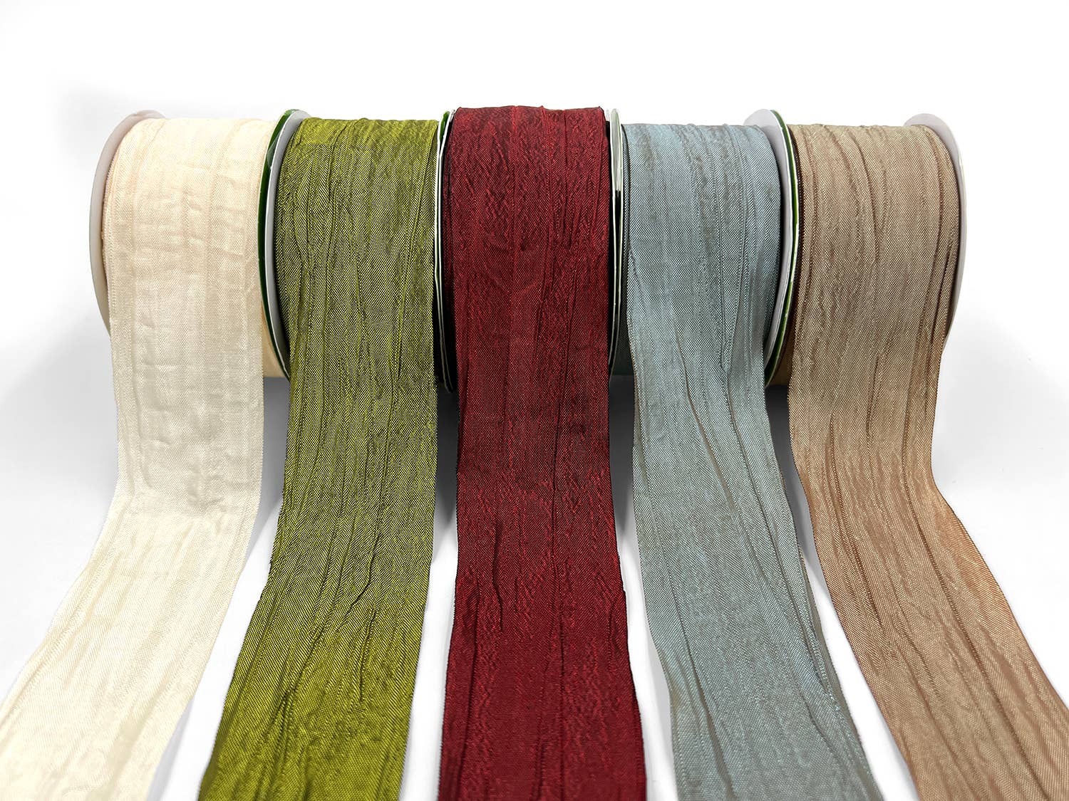 Ivory Bespoke Crinkle Iridescent Ribbon