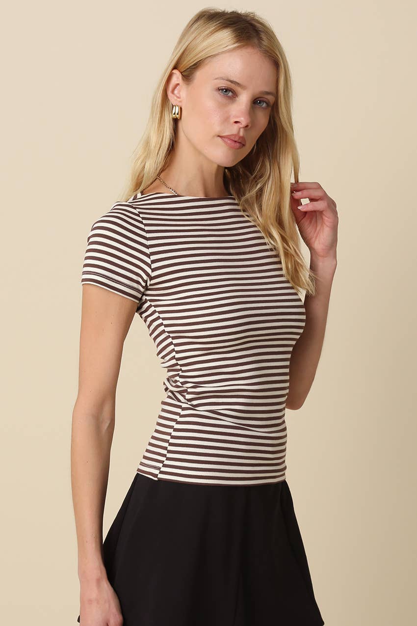 Kate Striped Fitted Top