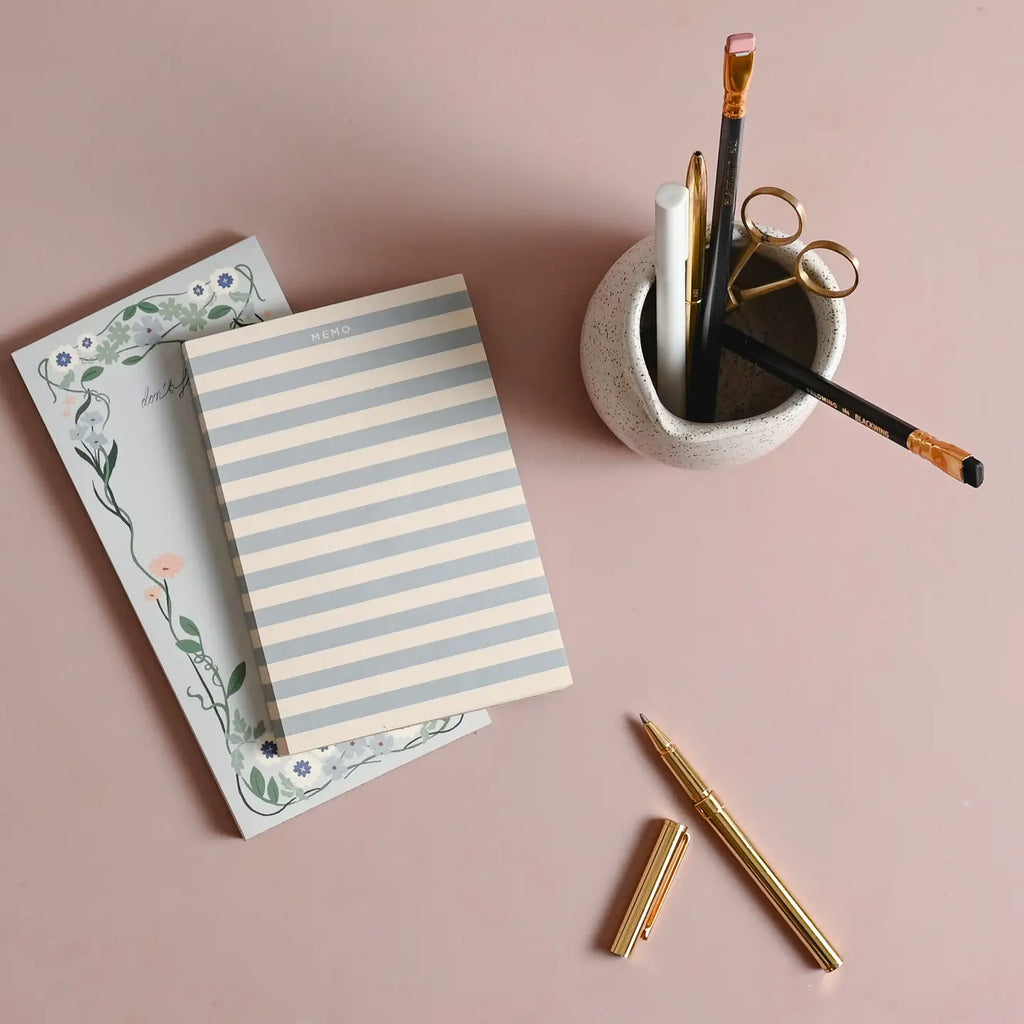 Blue Stripe Memo Notepad