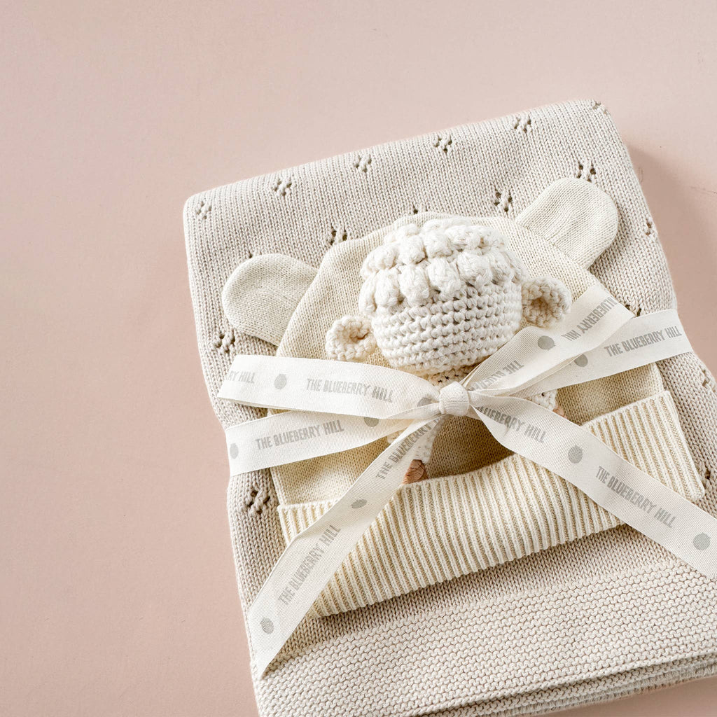 Cream Lamb Teether Rattle