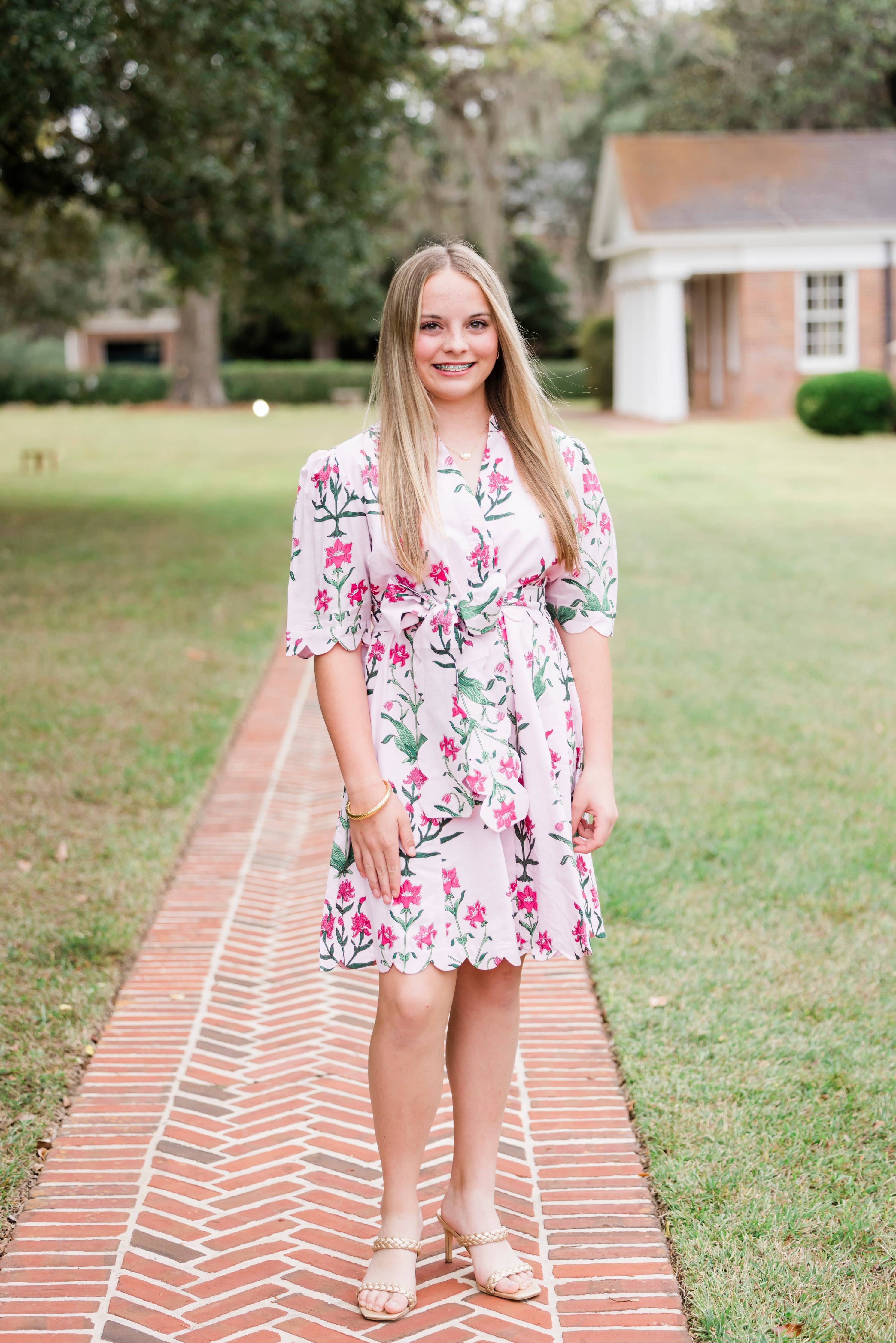 Rose D' Iris Grace Resort Floral Mini Dress