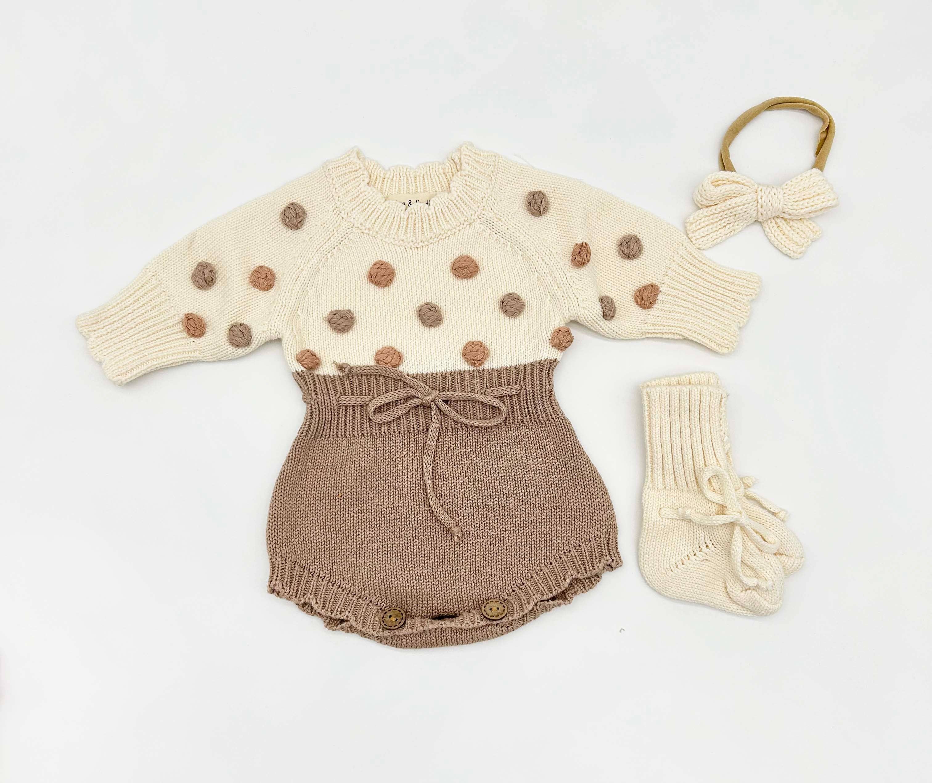 Lottie Dot Knit Romper