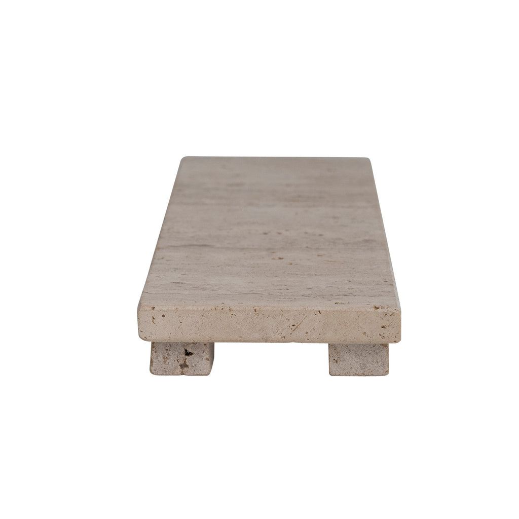 Stone Travertine Footed Serving Board