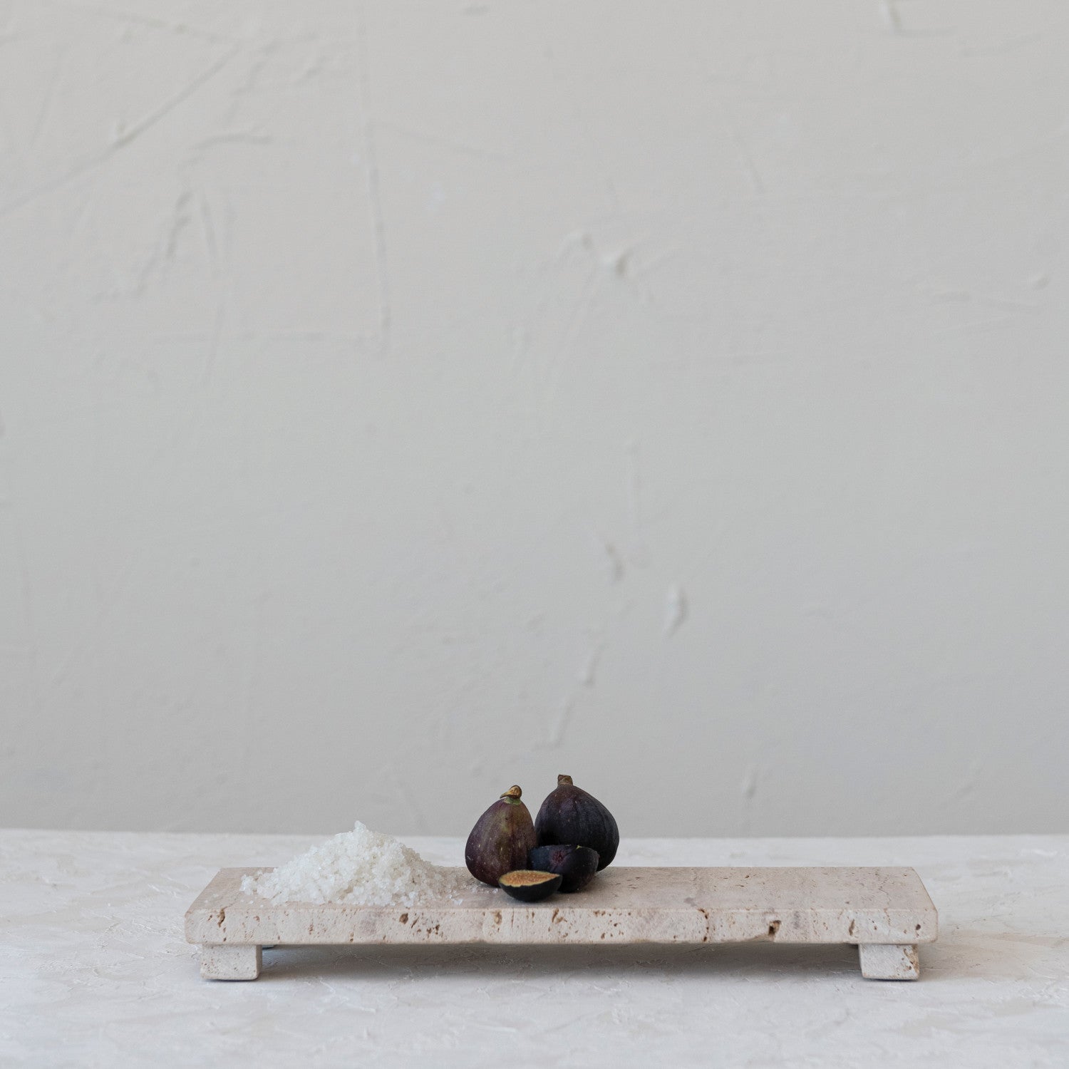 Stone Travertine Footed Serving Board