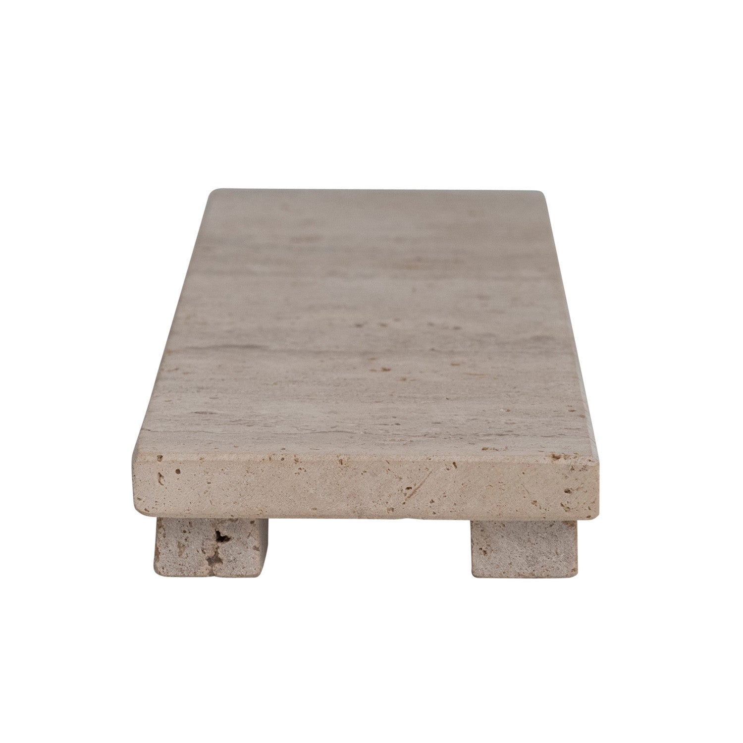 Stone Travertine Footed Serving Board