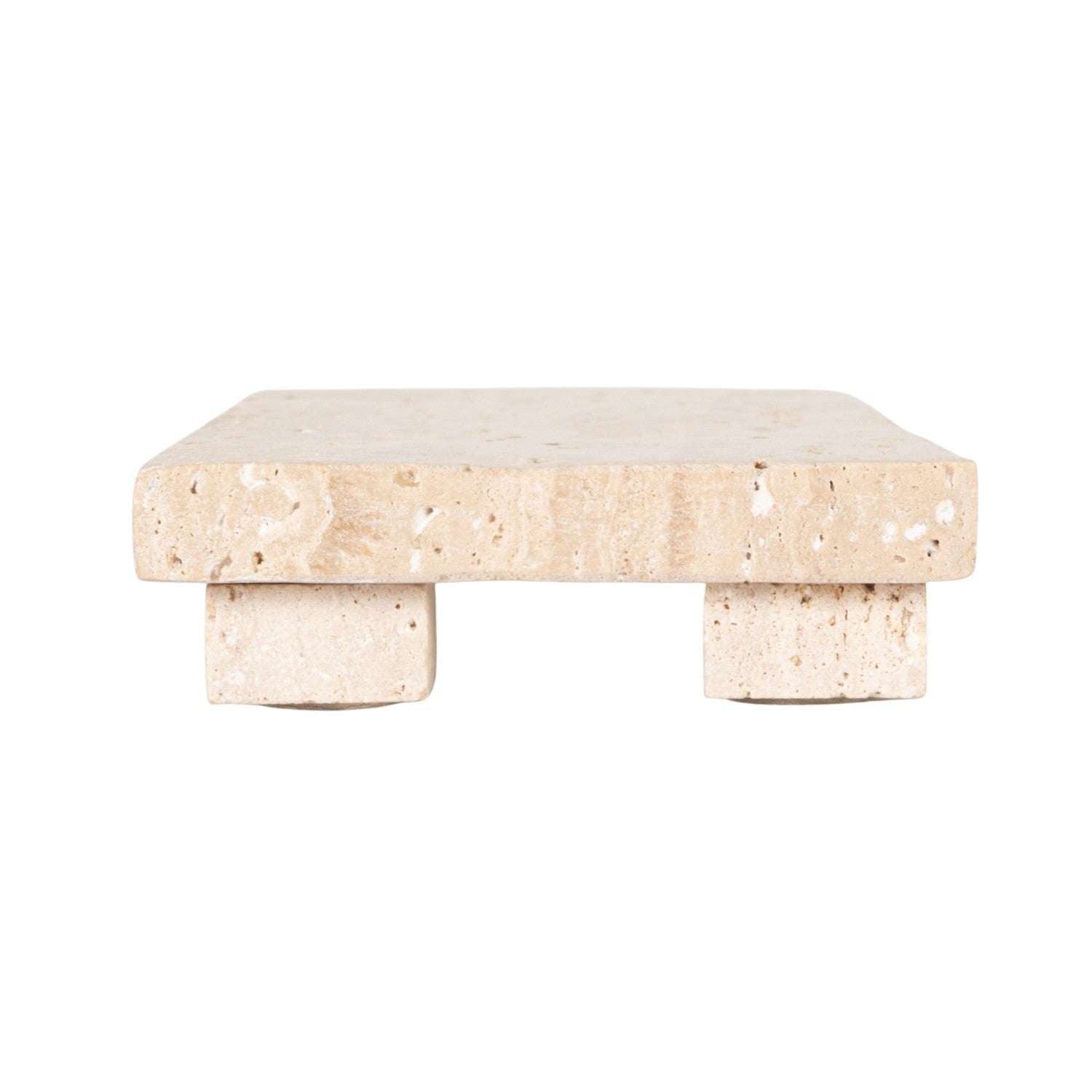 Stone Travertine Footed Serving Board