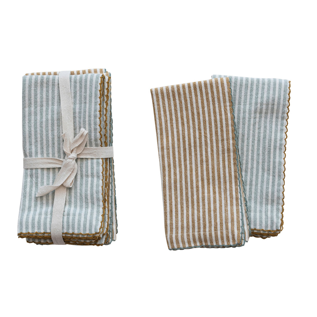 Stripes & Scalloped Napkin