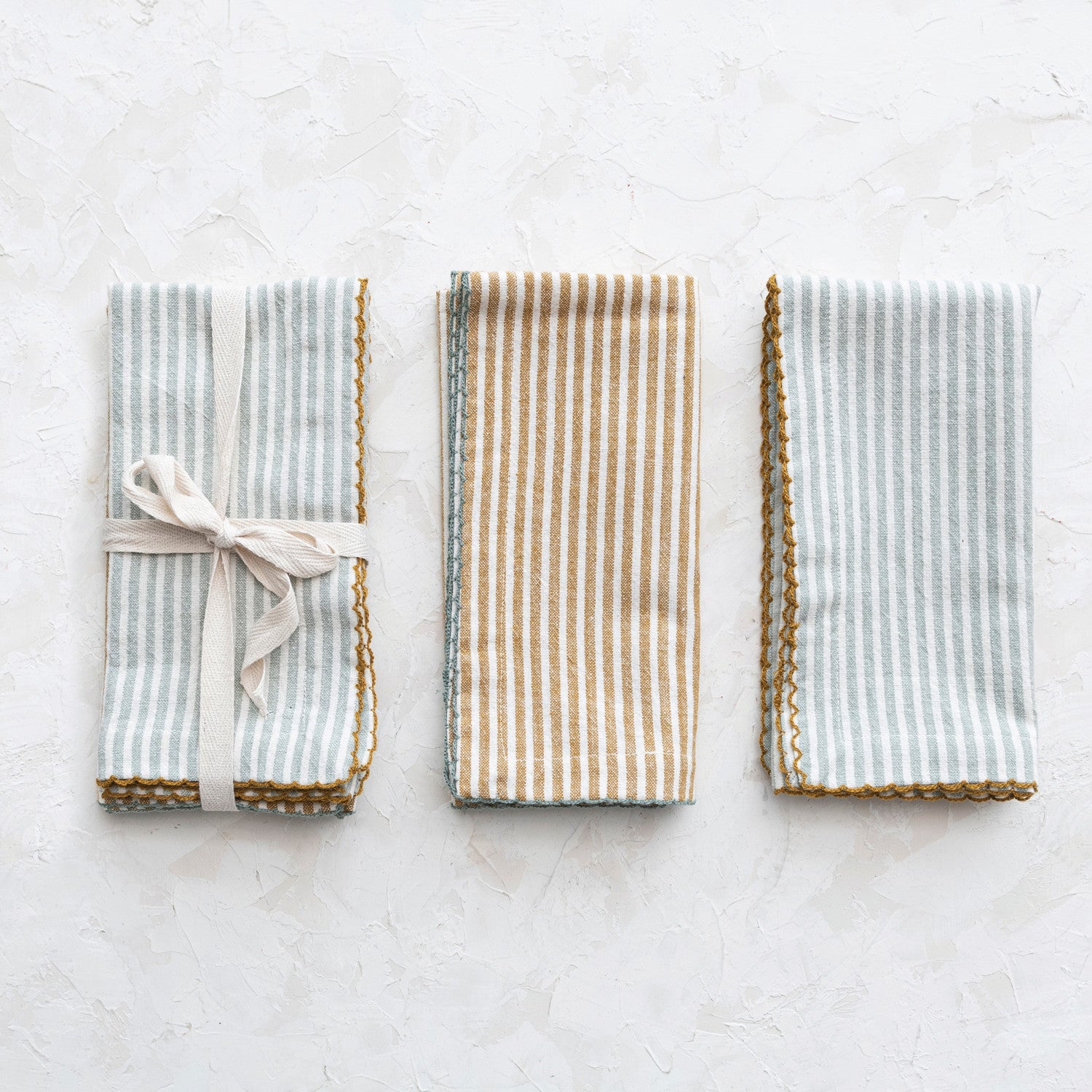 Stripes & Scalloped Napkin
