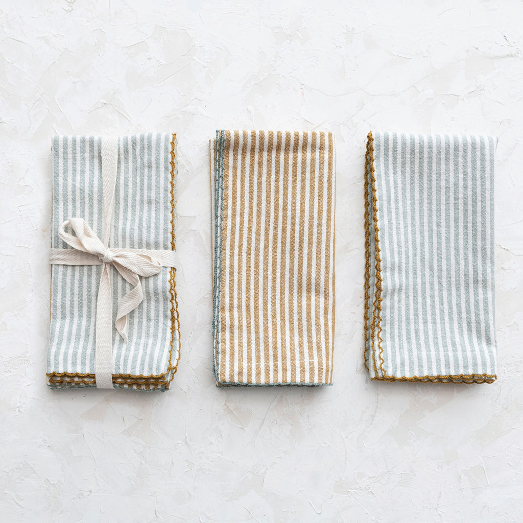 Stripes & Scalloped Napkin