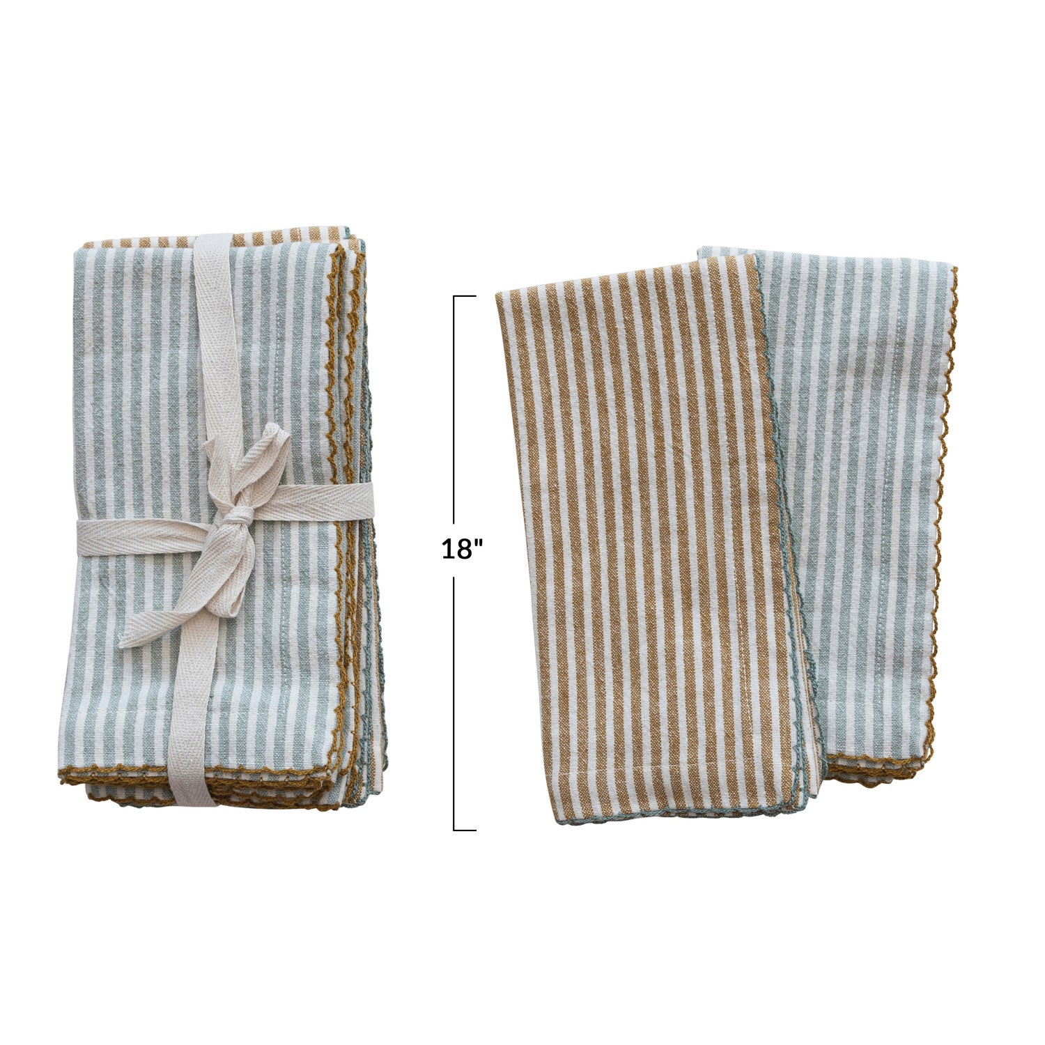 Stripes & Scalloped Napkin