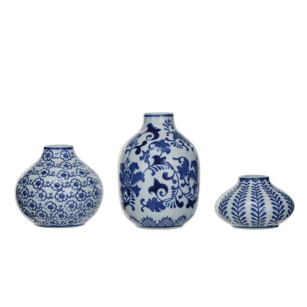 Blues Hand Stamped Vase