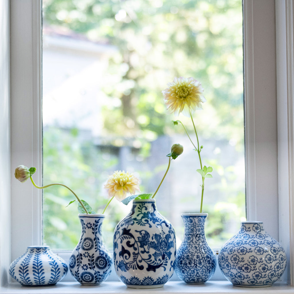 Blues Hand Stamped Vase