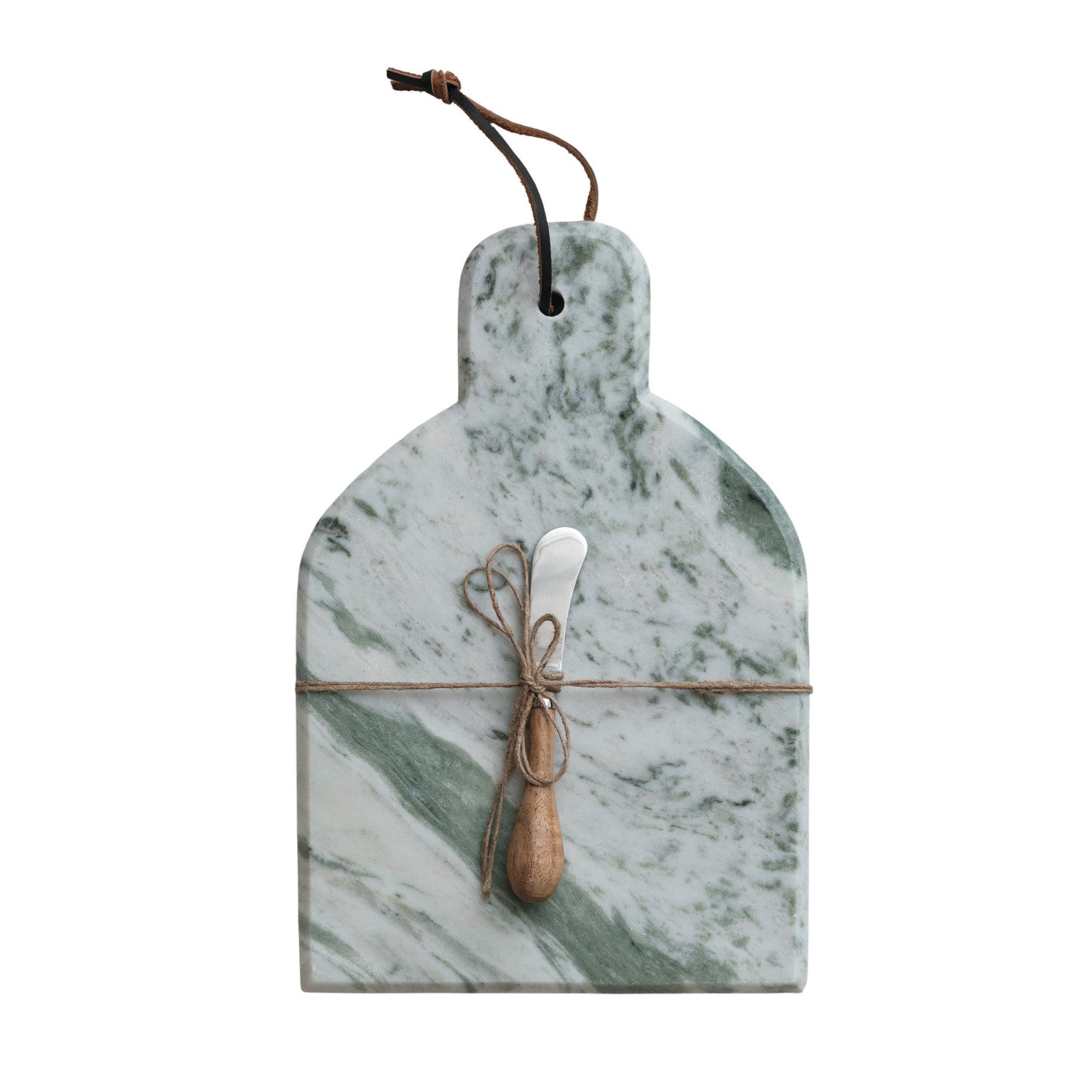 Green Marble Cheese Board & Knife Set
