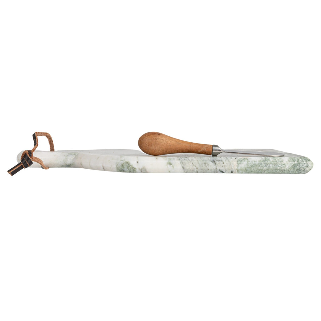 Green Marble Cheese Board & Knife Set