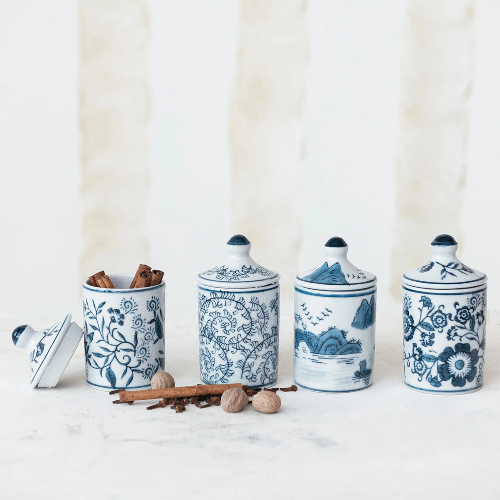 Blue & White Spice Jar