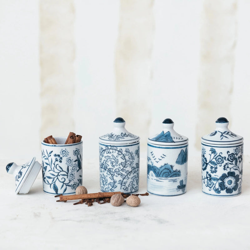 Blue & White Spice Jar