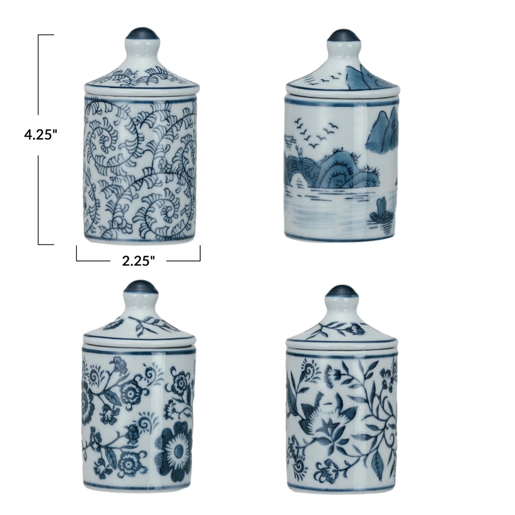 Blue & White Spice Jar