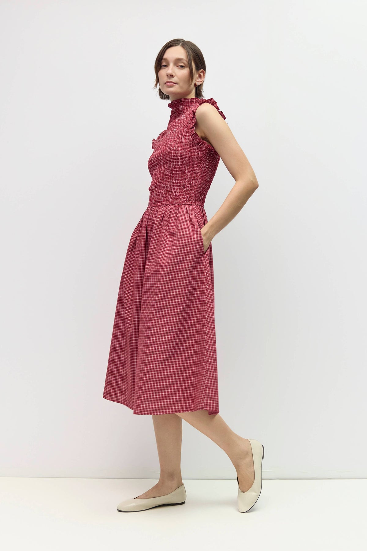 The Camryn Dress in Burgundy