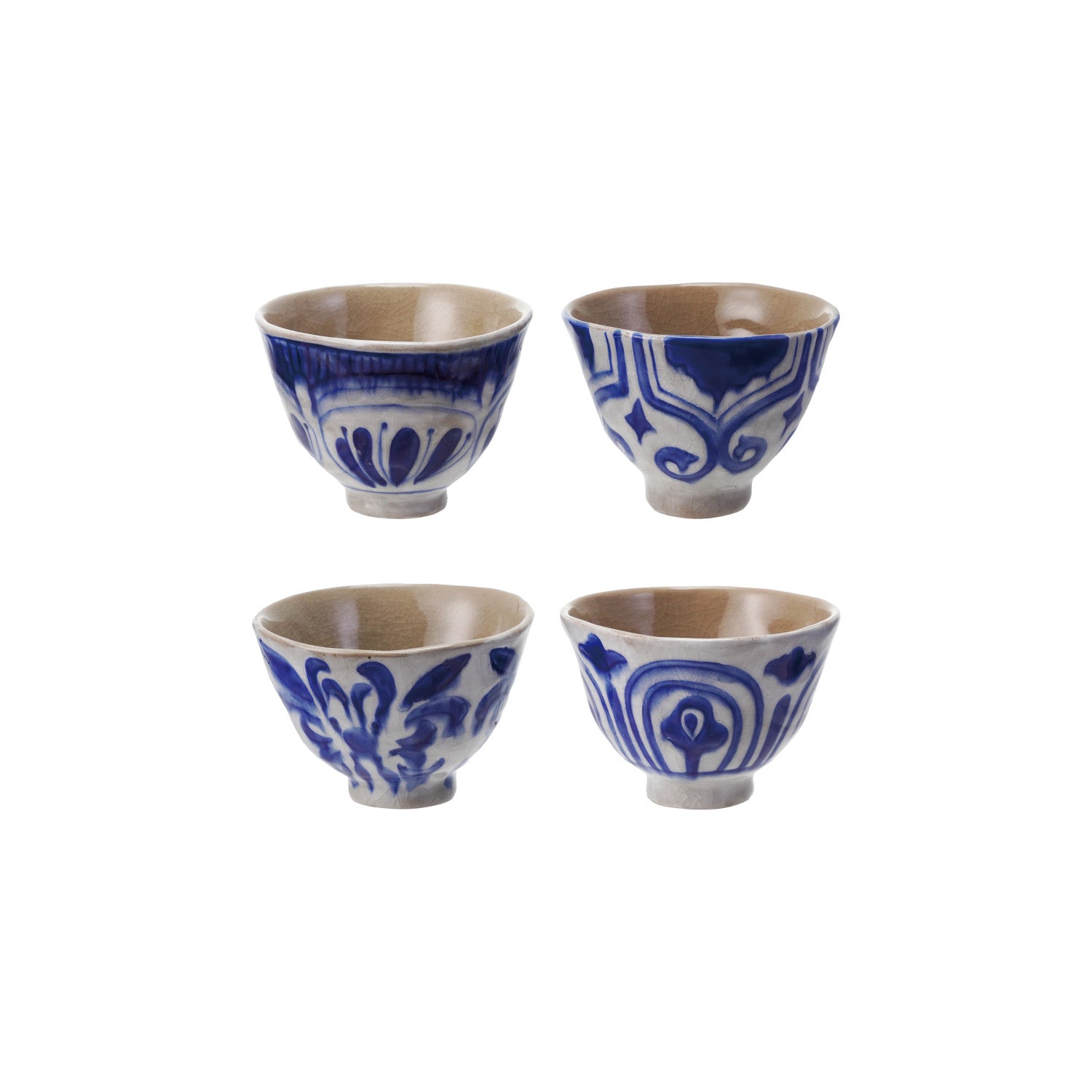 Blue & White Crackle Teacup Bowl