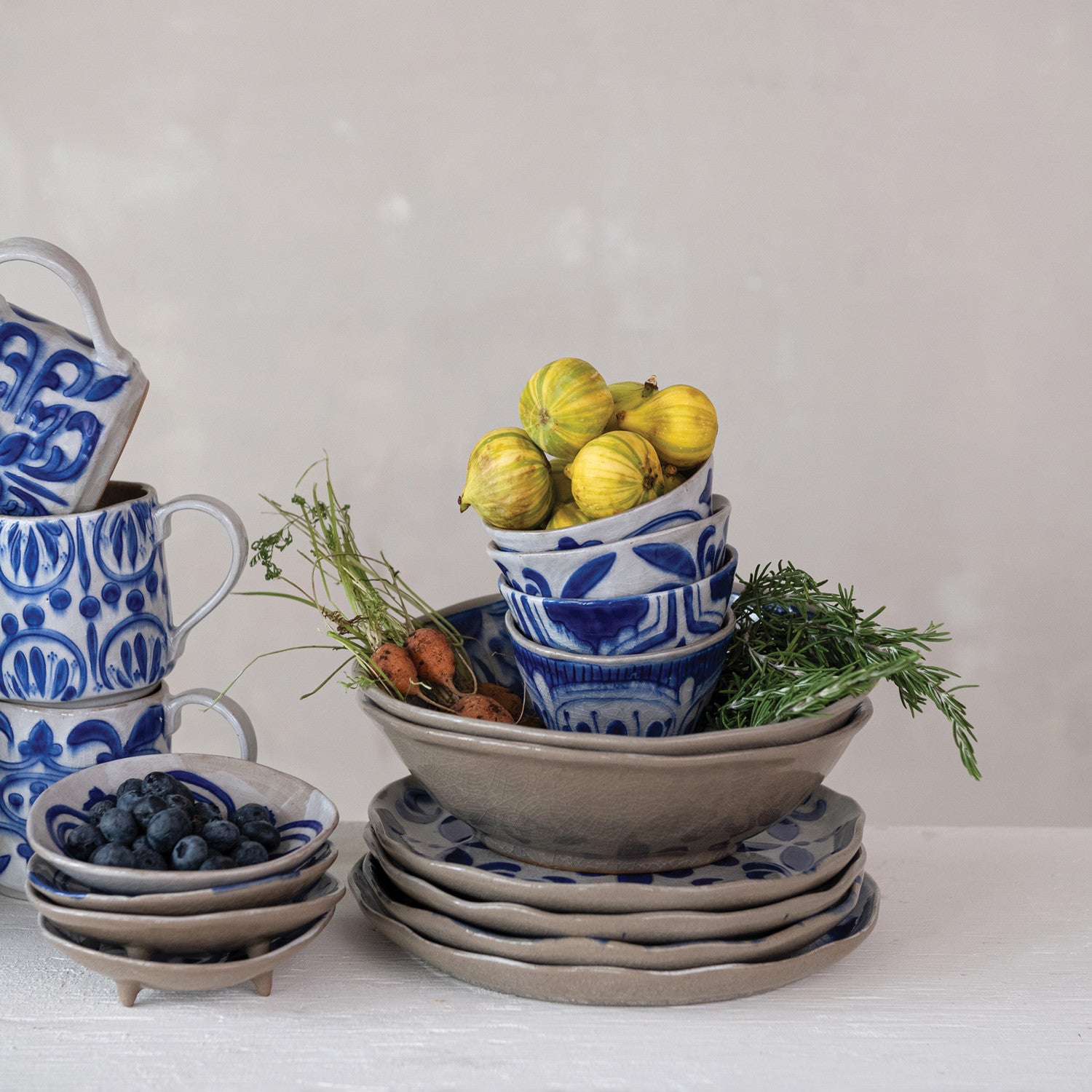 Blue & White Crackle Teacup Bowl