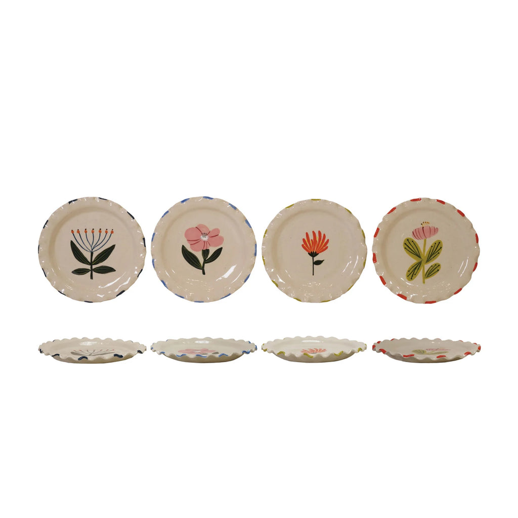 Ruffled Edge Flower Plate